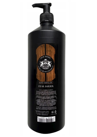 Dear Barber Shampoo szampon męski do codziennego mycia włosów z pompką, 1000 ml