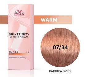 Wella Shinefinity 07/34 Red Paprika Spice półtrwała farba do włosów czerwony paprykowy 60ml