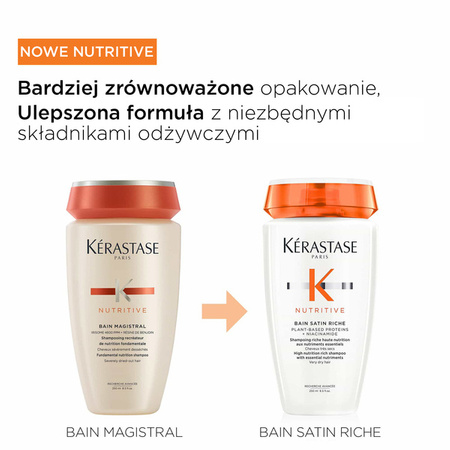 Kérastase Nutritive Bain Satin Riche wzbogacona kąpiel odżywcza do włosów grubych 250ml
