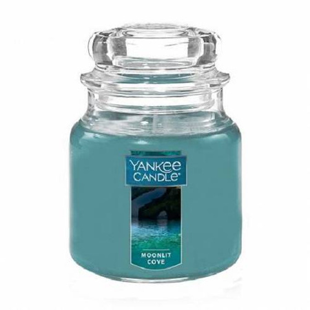 Yankee Candle Small Jar Moonlit Cove świeca zapachowa w małym słoju nocne nuty oceanu i kwiatów 104g