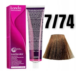 Londa Farba Permanentna farba do włosów trwała ciepły odcień 7/74 średni miedziany blond 60 ml