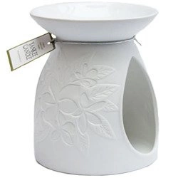 Yankee Candle kominek zapachowy White Floral ceramiczny do wosków i olejków kwiatek