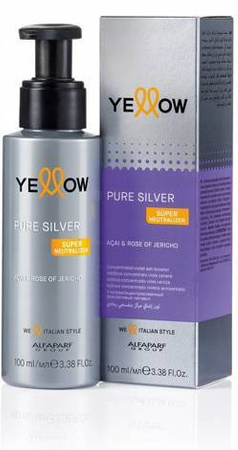 Alfaparf YELLOW Silver Pure Silver Serum serum neutralizujące żółte tony i ochładzające blond do włosów, 100 ml