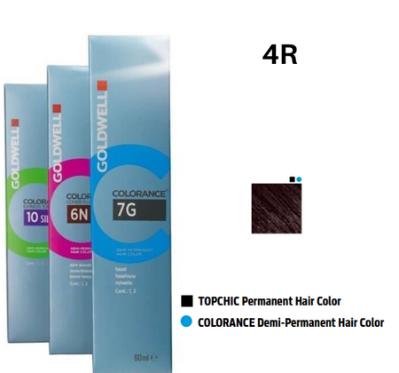 Goldwell Colorance Farba do włosów 60ml 4-R - średni brąz czerwony