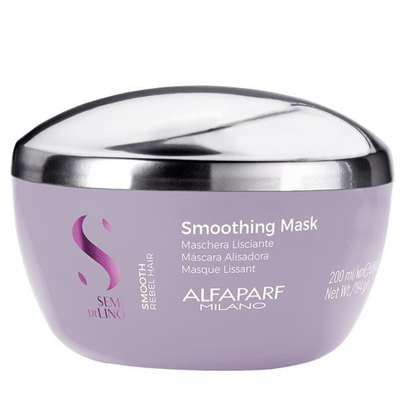 Alfaparf Semi Di Lino Smooth maska wygładzająca do włosów puszących się i niesfornych, 200 ml