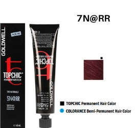 Goldwell Topchic Elumenated 7N@RR farba do włosów 60ml - średni naturalny czerwony intensywny