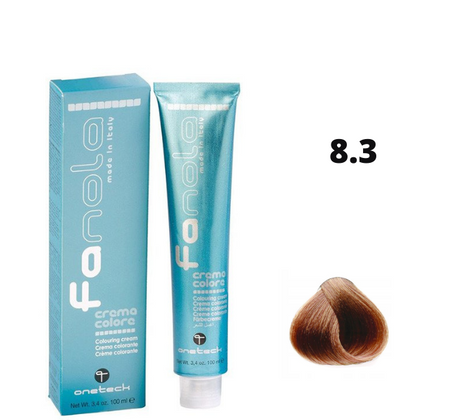Fanola farba do włosów 8.3 jasny blond złoty, ciepły promienny kolor, 100 ml