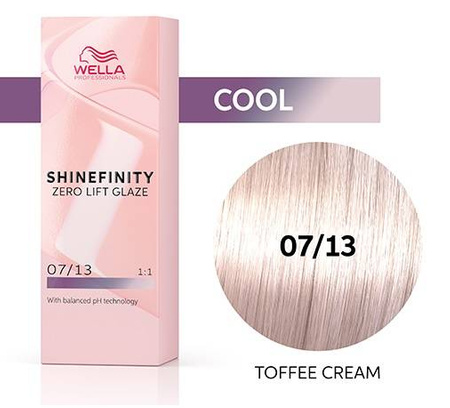 Wella Shinefinity 07/13 Gold Toffee Cream półtrwała farba do włosów złote toffi kremowe 60ml