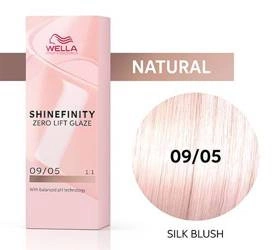 Wella Shinefinity 09/05 Maho Silk Blush półtrwała farba do włosów jedwabny różowy rumieniec 60ml