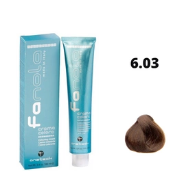 Fanola farba do włosów 6.03 ciemny blond złocisto-naturalny, ciepły odcień, 100 ml
