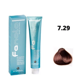 Fanola farba do włosów 100ml 7.29 - blond opalizująco-miedziany