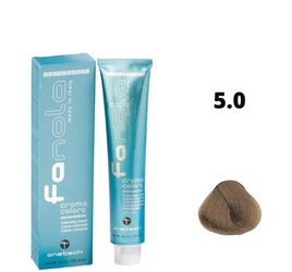 Fanola farba do włosów 5.0 jasny brąz naturalny, profesjonalna koloryzacja, 100 ml