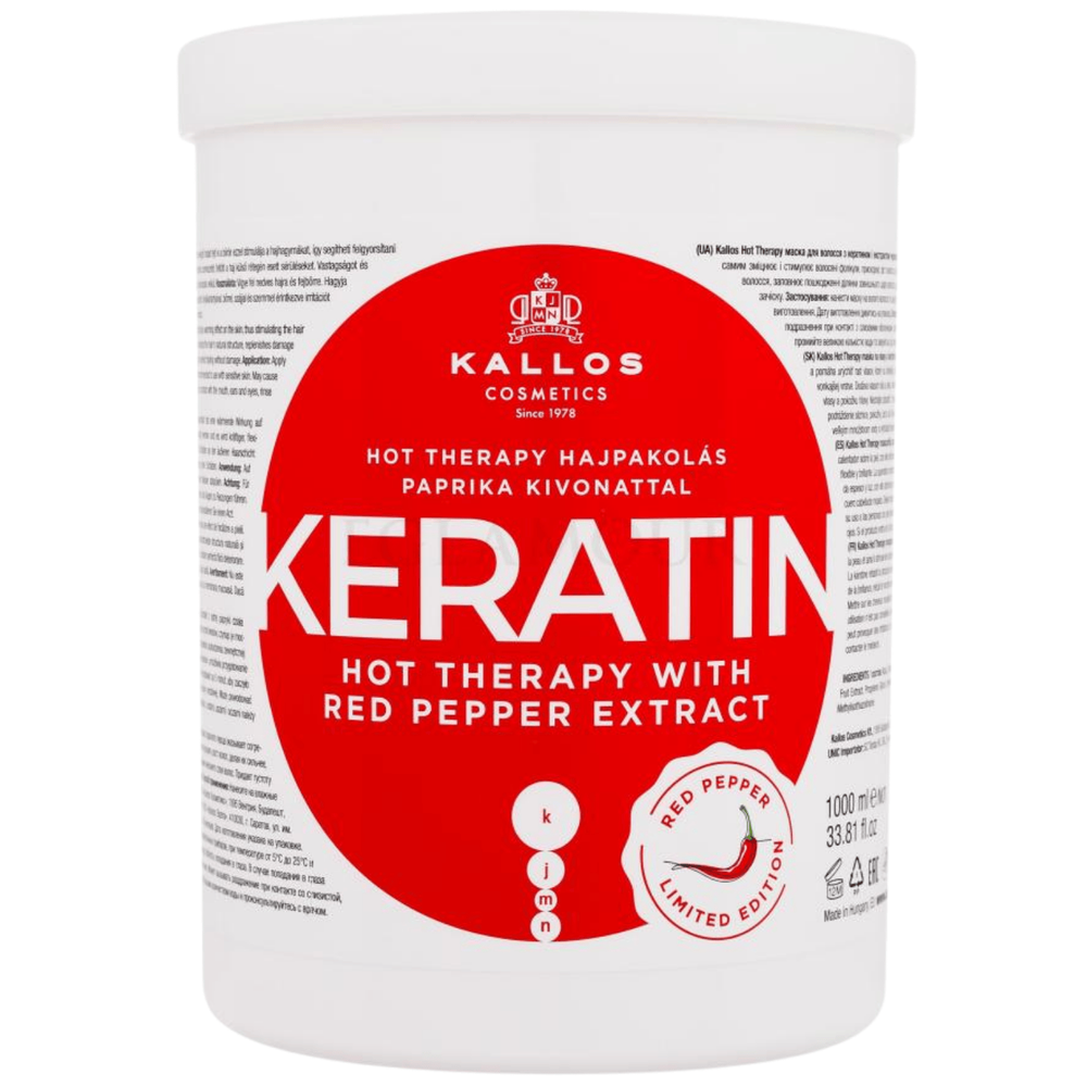 Kallos Keratin Red Pepper Extract Mask 1000ml