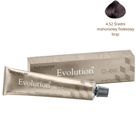 Alfaparf EOC CUBE 4.52 farba do włosów ciemny fioletowy brąz profesjonalna 60 ml