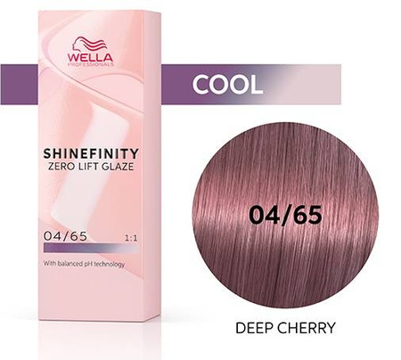 Wella Shinefinity 04/65 Deep Cherry półtrwała farba do włosów głęboka wiśnia 60ml