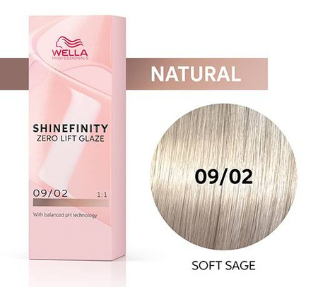 Wella Shinefinity 09/02 Matt Soft Sage półtrwała farba do włosów matowa miękka szałwia 60ml