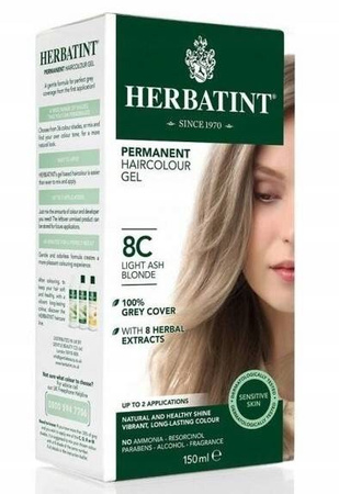 Herbatint Farba 8C jasny popielaty blond 150ml