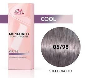 Wella Shinefinity 05/98 Pearl Steel Orchid półtrwała farba do włosów perłowy stalowy fiolet 60ml