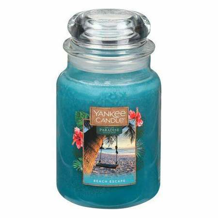 Yankee Candle Large Jar Beach Escape duża świeca zapachowa w szkle relaksujące nuty morskie i letnia świeżość 623g