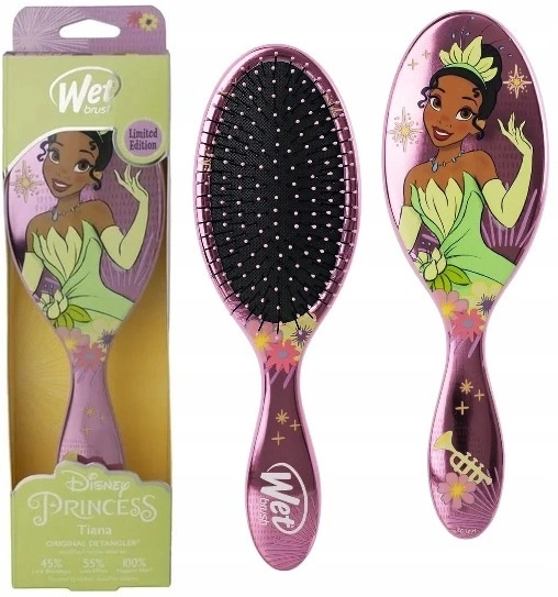 Wet Brush Detangler Tiana Light Purple szczotka do włosów delikatne rozczesywanie motyw Tiana