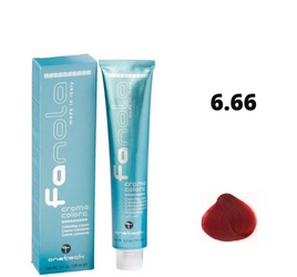 Fanola farba do włosów 100ml 6.66 - ciemny blond czerwony intensywny
