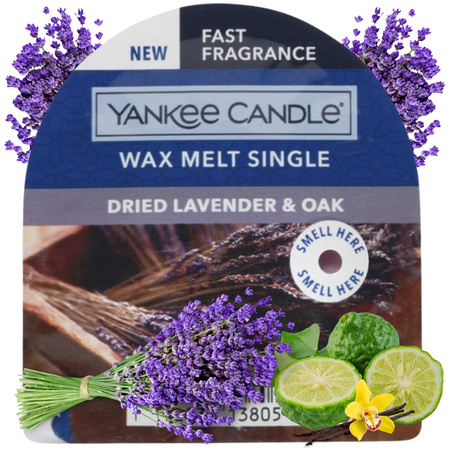 Yankee Candle Wax Wosk zapachowy Dried Lavender Oak 22g