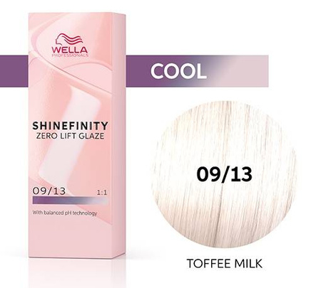 Wella Shinefinity 09/13 Gold Toffee Milk półtrwała farba do włosów złote toffi mleczne 60ml