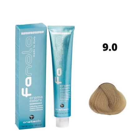 Fanola farba do włosów 100ml 9.0 - bardzo jasny blond naturalny