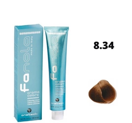 Fanola farba do włosów 8.34 jasny blond złoto-miedziany, intensywny ciepły połysk, 100 ml